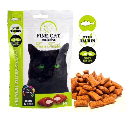 FINE CAT Filled pillows for cats HAIR & SKIN TUNA 60g
