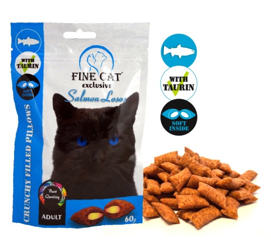 FINE CAT Filled pillows for cats SALMON 60g