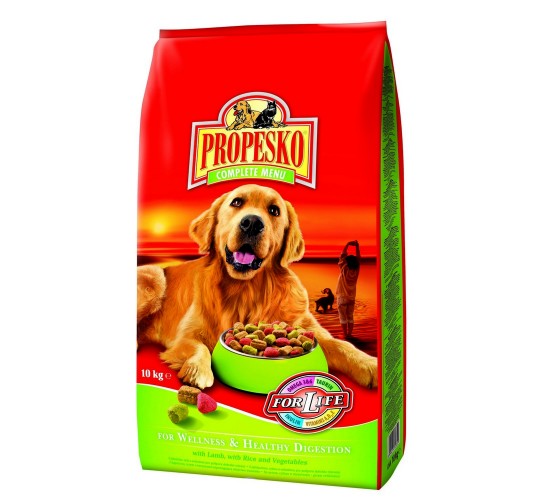 Сухой корм для собак Propesko Wellness & Healthy Digestion с бараниной, рисом и овощами 30 кг (блок 3x10 кг)